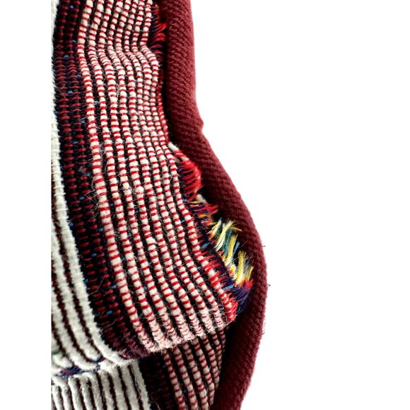 Embroidered Happy Easter Spring Colors Rectangular Pillow w/Solid Burgundy Back! - Picture 6 of 6